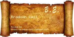 Bradean Emil névjegykártya
